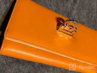 img 1 attached to Women'S Flip Lock Calfskin Leather Wristlet Wallet By UScarmen review by Bryant Randolph