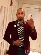 img 1 attached to 👔 Textured Polka Button-Front Men's Shirts by Uxcell - Perfect Fit Guaranteed review by Loren Slama