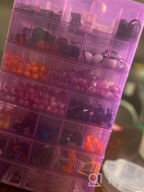 img 1 attached to INSCRAFT 7-Layer Stackable Storage Container - 70 Adjustable Compartments, Suitable For Toys, Art Crafts & Jewelry + Mini Case Letter Sticker Included! review by Montrell Copeland