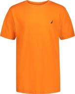 👕 nautica boys' short sleeve solid shirt - tops, tees & shirts in boys' clothing logo