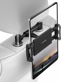 img 4 attached to Tryone Auto Backseat Tablet Mount Holder For IPad Air Mini, Cell Phone, Galaxy Tab, Kindle Fire HD Switch Lite Or Other 4.7-10.5" Devices - Black