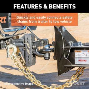 img 1 attached to High-Strength Clevis Slip Hook with Safety Latch - CURT 81950, 18,000 lbs, 3/4-Inch Opening, 5/16-Inch Pin, Forged Steel