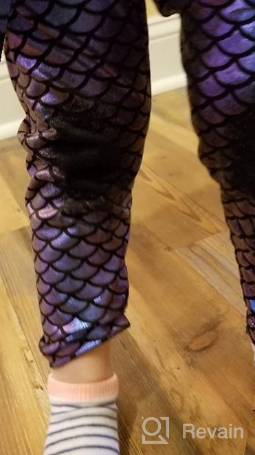 img 1 attached to Mesmerizing Mermaid Stretch Leggings for Girls - Loxdonz Girls' Clothing review by Susan Foley