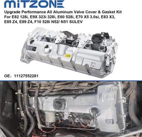 img 3 attached to 🔧 MITZONE Enhanced Performance Aluminum Valve Cover & Gasket Kit for BMW E82 128i, E9X 323i 328i, E60 528i, E70 X5 3.0si, E83 X3, E85 Z4, E89 Z4, F10 528i N52/ N51 SULEV