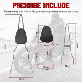 img 3 attached to Enhance Your Motorcycle Ride: INNOGLOW Sissy Bar with Backrest for Harley Sportster XL883 XL1200 2004-UP (Chrome)