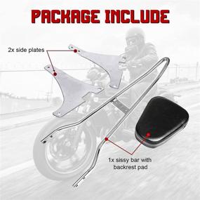 img 2 attached to Enhance Your Motorcycle Ride: INNOGLOW Sissy Bar with Backrest for Harley Sportster XL883 XL1200 2004-UP (Chrome)