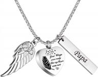 heartfelt and waterproof: urn necklaces for ashes - remembrance cremation jewelry with engraved words and funnel kit logo