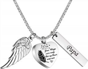 img 4 attached to Heartfelt And Waterproof: Urn Necklaces For Ashes - Remembrance Cremation Jewelry With Engraved Words And Funnel Kit