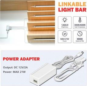 img 1 attached to MYPLUS LED Under Cabinet Lighting Kit - 14W, 1260 Lumen Cold White Light Bars For Kitchen Cabinets & Counters!