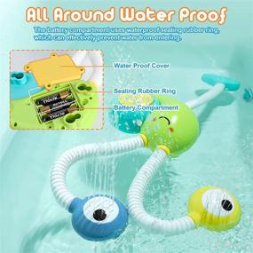 img 1 attached to 🛀 Dwi Dowellin Electric Shower Bath Toys for Baby Toddlers - Upgrade Double Sprinkler Water Toys for Bathtub Tub - Ideal for Kids Preschool Child 18 Months and Up