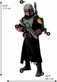 img 2 attached to Transform Your Space With RoomMates' Star Wars: The Mandalorian Boba Fett Giant Wall Decal