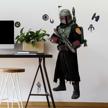 transform your space with roommates' star wars: the mandalorian boba fett giant wall decal logo