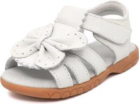 img 4 attached to Femizee Toddler Leather Sandals : Stylish Butterfly Girls' School Uniform Shoes