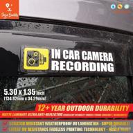 set of 4 car camera recording stickers - dash cam on board video bumper baby decal логотип