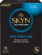 36 count skyn elite condoms with extra lubrication for enhanced sensation logo