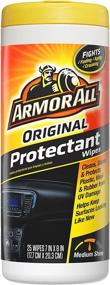 img 1 attached to 🛡️ Armor All-10861 Protectant Wipes: Convenient 25-Count Plastic Canister Pack of 6 - Stay Protected and Shine On!