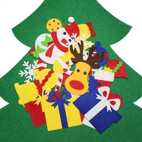 img 2 attached to YEAHBEER 3.2FT Felt Christmas Tree For Kids Wall With 30 Detachable DIY Ornaments - Xmas Gift And Door Hanging Decoration For New Year Celebrations