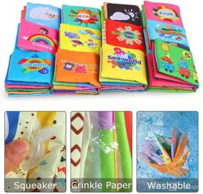 img 3 attached to 📚 FunsLane Baby Bath Books - Soft Cloth Books for Babies First Year Gift: Fabric Non-Toxic Crinkle Books, Infants Boys and Girls Early Educational Learning Toys - Perfect for Baby Shower, Enhancing SEO.