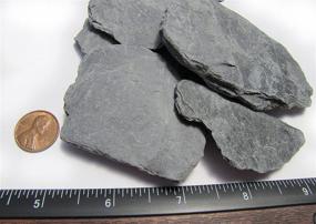 img 3 attached to 🪨 Natural Slate Stone - 1-3" Rocks for Miniature Garden, Fairy Garden, Aquarium, Model Railroad & Wargaming (2-Pack)