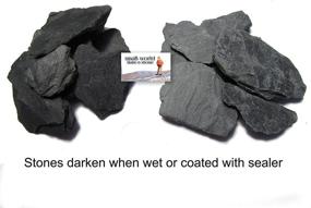 img 2 attached to 🪨 Natural Slate Stone - 1-3" Rocks for Miniature Garden, Fairy Garden, Aquarium, Model Railroad & Wargaming (2-Pack)