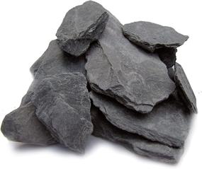 img 4 attached to 🪨 Natural Slate Stone - 1-3" Rocks for Miniature Garden, Fairy Garden, Aquarium, Model Railroad & Wargaming (2-Pack)