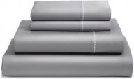 experience luxurious comfort with bedsure 1000 thread count egyptian cotton grey queen sheets - 4 pc deep pocket sateen weave set логотип
