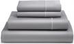 experience luxurious comfort with bedsure 1000 thread count egyptian cotton grey queen sheets - 4 pc deep pocket sateen weave set logo