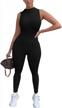 women's summer bodycon jumpsuits: prettygarden sleeveless one piece tank romper for slim fit look logo