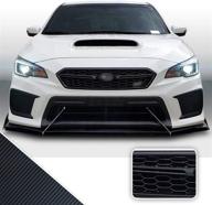 enhance your wrx sti with optix front grille middle jdm style pinstripe vinyl decal overlay wrap trim inserts sticker - carbon fiber black | compatible with 2018-2020 models логотип