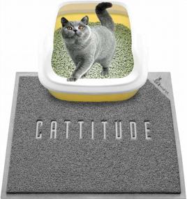 img 4 attached to 🐾 WePet Cat Litter Box Mat: Premium PVC Pad for Efficient Trapping, Phthalate Free, Urine-Resistant, Scatter Control - M 24x22 Grey