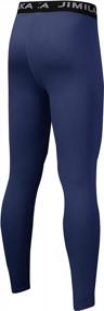 img 1 attached to Compression Thermal Leggings For Basketball And Sports - Fleece-Lined Baselayer Pants For Youth Boys By Jimilaka