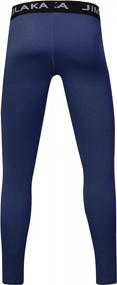 img 2 attached to Compression Thermal Leggings For Basketball And Sports - Fleece-Lined Baselayer Pants For Youth Boys By Jimilaka