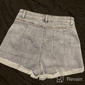 img 8 attached to Distressed Denim Shorts For Women: High Waisted, Ripped Hem, And Frayed Details By HAPCOPE