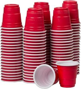 img 4 attached to 🔴 120 Count of 2oz Mini Red Solo Cups - Disposable Shot Glasses Perfect for Alcohol Tasting, Tailgates, Jager Bombs, Roulette, Wine, Beer, and Liquor - By Drinking Game Zone