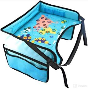 img 3 attached to 🧳 Convenient and Versatile Kids Travel Tray: Toddler Seat Activity Tray with Art Supplies Storage Pockets