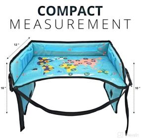 img 2 attached to 🧳 Convenient and Versatile Kids Travel Tray: Toddler Seat Activity Tray with Art Supplies Storage Pockets