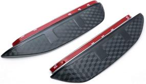 img 3 attached to Xotic Tech 3D Left+Right Door Mirror Visor Shade Guard Decor Carbon Fiber Style for Honda Civic 2016-2020 (Black) - Set of 2