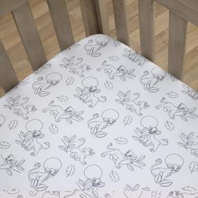 img 3 attached to Snug And Stylish: Disney Lion King Leader Of The Pack Super Soft Fitted Crib Sheet In Classic Black & White