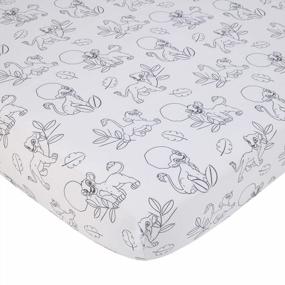 img 4 attached to Snug And Stylish: Disney Lion King Leader Of The Pack Super Soft Fitted Crib Sheet In Classic Black & White
