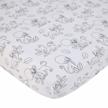 snug and stylish: disney lion king leader of the pack super soft fitted crib sheet in classic black & white logo