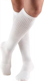 img 4 attached to Мужские компрессионные носки для спортзала Truform - длина до колена выше икры, 15-20 мм рт.ст.