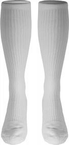 img 2 attached to Truform Men'S Compression Gym Socks - Knee High Over Calf Length, 15-20 MmHg