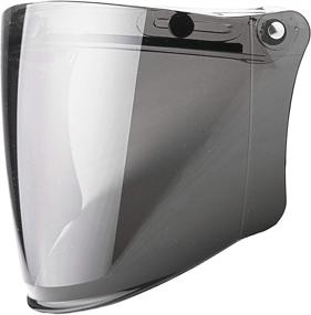 img 4 attached to 3-Snap Flip Up Full Shield Visor For Motorcycle Half Open Face Helmets (Light Smoke)