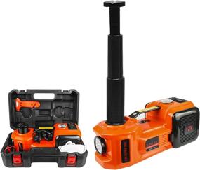 img 3 attached to 🚗 12V DC 5.0T Electric Hydraulic Floor Jack Set: Tire Inflator, LED Flashlight, Safe Hammer – Complete Car Repair Tool Kit with Electric Car Jack