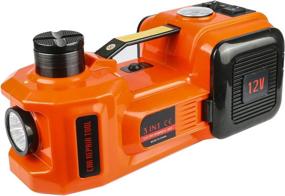 img 2 attached to 🚗 12V DC 5.0T Electric Hydraulic Floor Jack Set: Tire Inflator, LED Flashlight, Safe Hammer – Complete Car Repair Tool Kit with Electric Car Jack