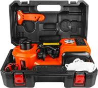 🚗 12v dc 5.0t electric hydraulic floor jack set: tire inflator, led flashlight, safe hammer – complete car repair tool kit with electric car jack логотип
