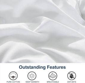 img 3 attached to Experience Ultimate Comfort With ACCURATEX Twin Duvet Insert - Fluffy Down Alternative Fill For All Season Bedding