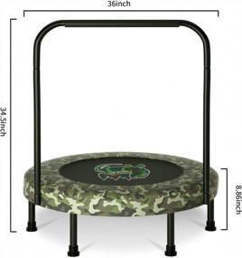 img 3 attached to 🌳 Gardenature Trampoline-36 inch Foldable Portable Indoor Camouflage Trampoline for Kids