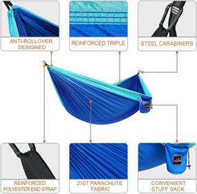 img 3 attached to Ultimate Comfort & Convenience: AnorTrek Super Lightweight Camping Hammock With Tree Straps