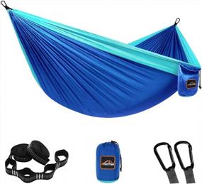 img 4 attached to Ultimate Comfort & Convenience: AnorTrek Super Lightweight Camping Hammock With Tree Straps